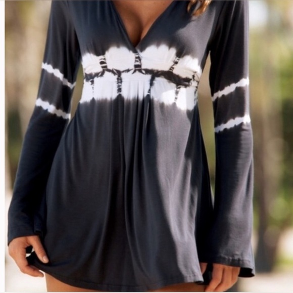 Boston Proper Sports tie dye hoodie tunic, small - Picture 1 of 8